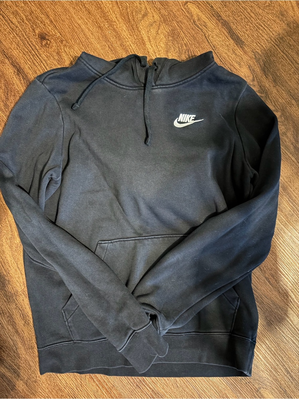 Nike Black Hoodie with White Swoosh Logo